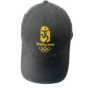 Beijing Olympics 2008 Black Sports Baseball Cap Hat